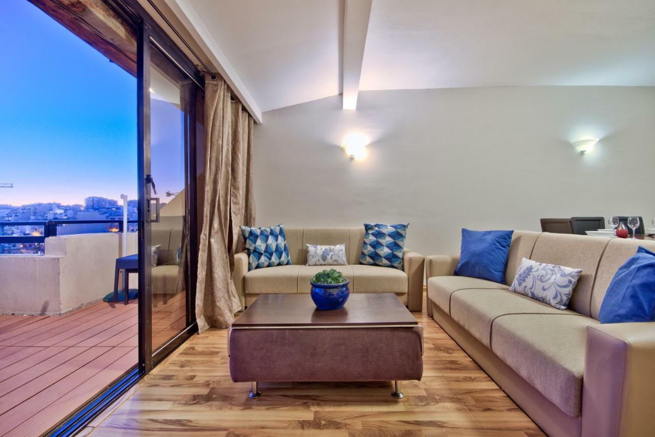 Spinola Court - Stunning Seaview Apartment & Penthouse On Spinola Bay By Shortletsmalta Saint Julian's Eksteriør billede